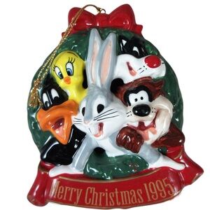 Looney Tunes Warner Bros Vintage 1995 Ceramic Ornament New
